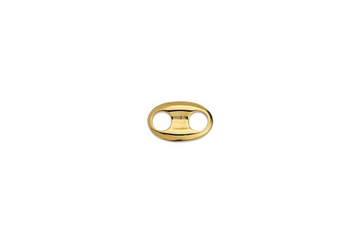 Component Oval with 2 Holes - Gold 13x8mm - 2pcs