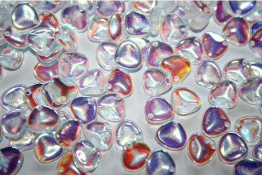 Rose Petals Beads Crystal AB 8x7mm - 50pcs