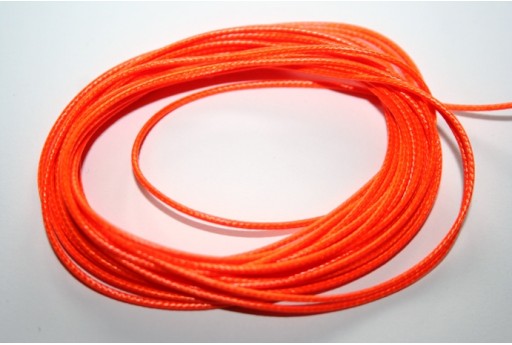 Neon Orange Waxed Polyester Cord 1,5mm - 12m