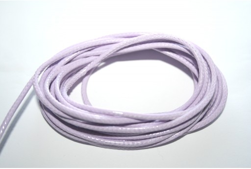 Lilac Waxed Polyester Cord 1,5mm - 12m