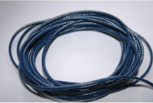 Blue Navy Waxed Polyester Cord 1,5mm - 12m