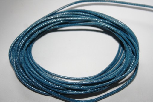 Light Blue Waxed Polyester Cord 1,5mm - 12m