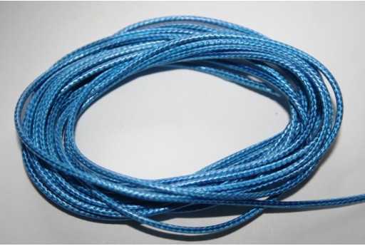 Sky Blue Waxed Polyester Cord 1,5mm - 12m