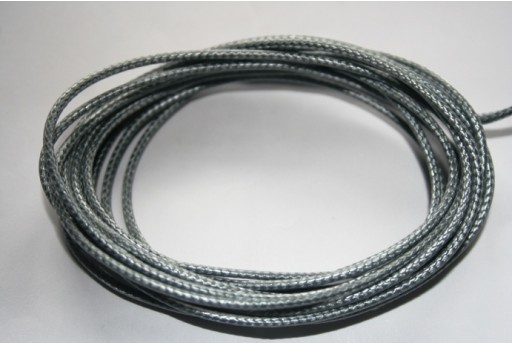 Grey Waxed Polyester Cord 1,5mm - 12m