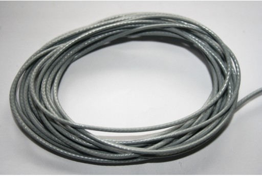 Light Grey Waxed Polyester Cord 1,5mm - 12m