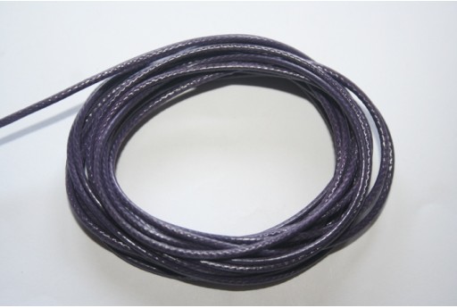 Deep Purple Waxed Polyester Cord 1,5mm - 12m