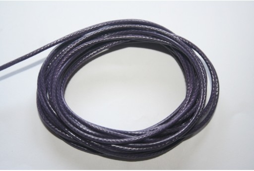 Filo Poliestere Cerato - Viola Scuro 1,5mm - 12mt