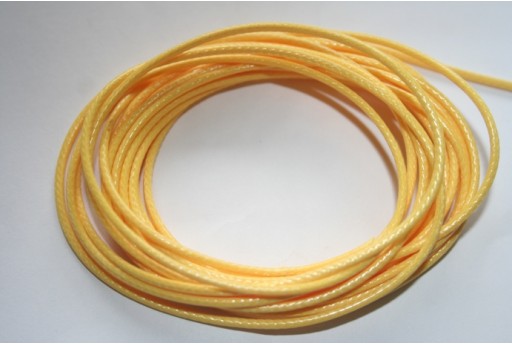 Yellow Waxed Polyester Cord 1,5mm - 12m