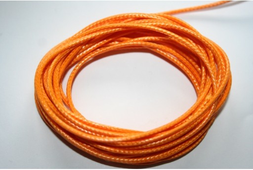 Orange Waxed Polyester Cord 1,5mm - 12m