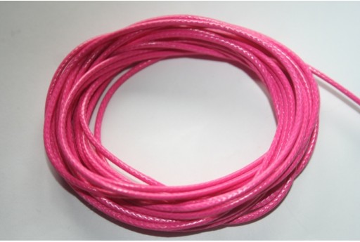 Candy Pink Waxed Polyester Cord 1,5mm - 12m