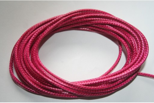 Fuchsia Waxed Polyester Cord 1,5mm - 12m