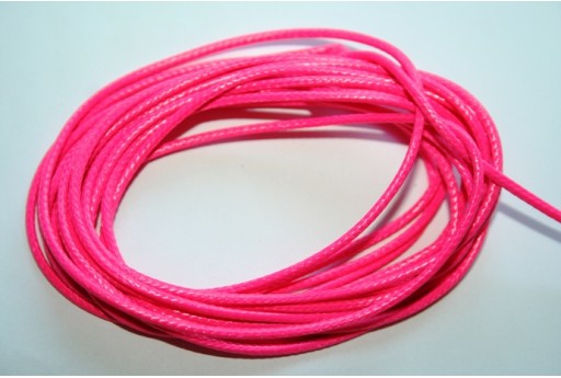Neon Pink Waxed Polyester Cord 1,5mm - 12m