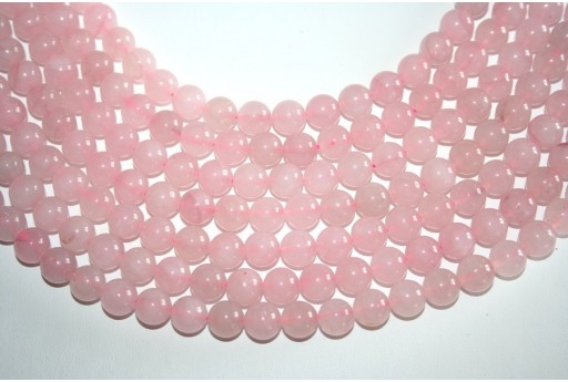 Filo 38 Pietre Quarzo Rosa Sfera 10mm QURO2