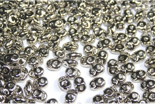 Superduo Beads Nickel Plated 5x2,5mm - 5g
