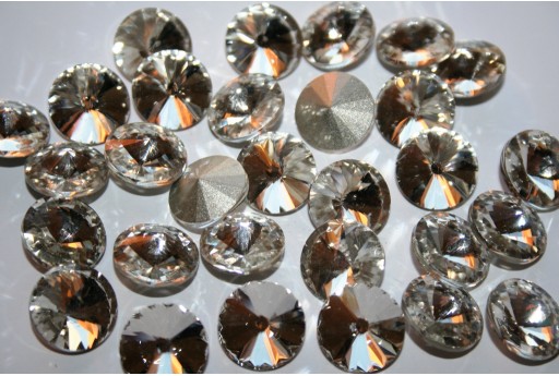 Cabochon Rivoli Tondo Cristallo - Crystal 14mm - 4pz