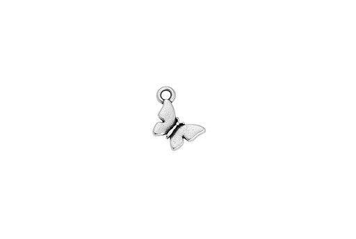 Butterfly Mini Pendant - Silver 13x9mm - 3pcs