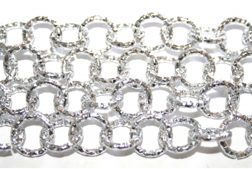 Aluminium Rolo Chain Shining Trace - Silver 11,5x2mm - 1m