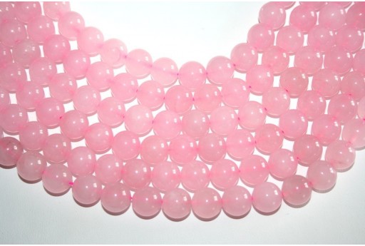 Filo 32 Pietre Quarzo Rosa Sfera 12mm QURO3