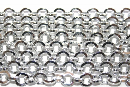 Aluminium Rolo Chain - Silver 8x1,6mm - 1m