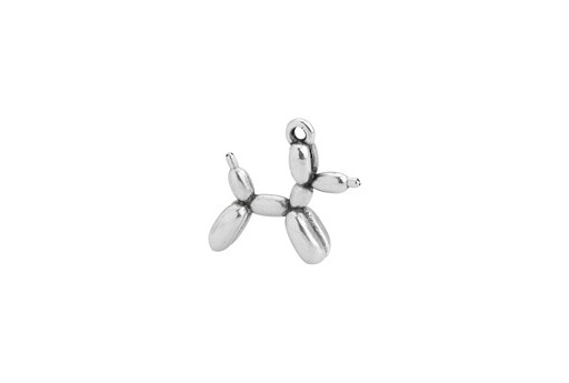 Motif Balloon Dog Pendant - Silver 20x18,5mm - 1pc