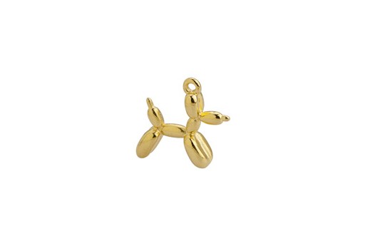 Motif Balloon Dog Pendant - Gold 20x18,5mm - 1pc