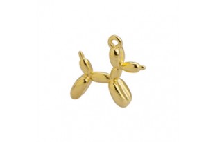 Motif Balloon Dog Pendant - Gold 20x18,5mm - 1pc