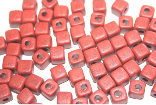 Perline in Ceramica Cubo - Mattone 6,5mm - 20pz