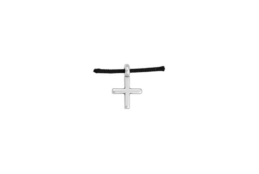 Cross Slim Pendant - Silver 8,5x12,7mm - 2pcs