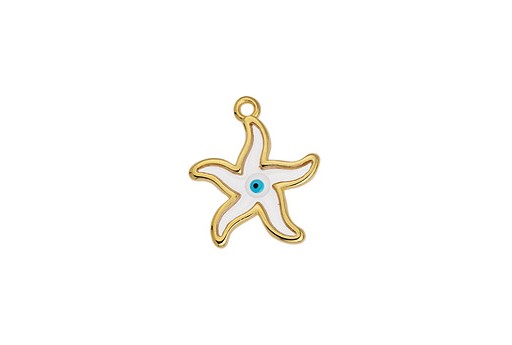 Motif Starfish Vitraux Pendant - Gold 18,4x21,8mm - 1pc