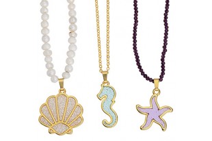 Motif Starfish Vitraux Pendant - Gold 18,4x21,8mm - 1pc