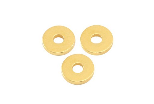 Brass Spacer Beads Disc Heishi - Gold 8mm - 10pcs