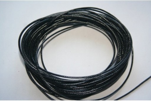 Black Waxed Polyester Cord 0,5mm - 12m