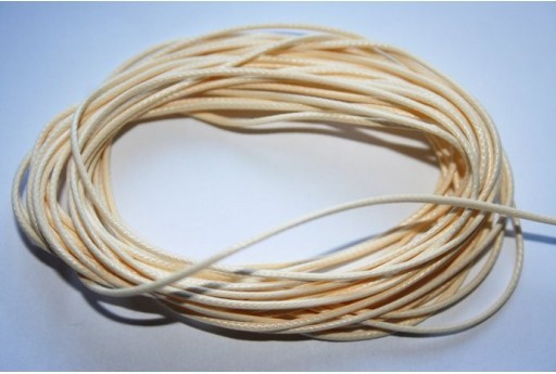 Cream Waxed Polyester Cord 0,5mm - 12m