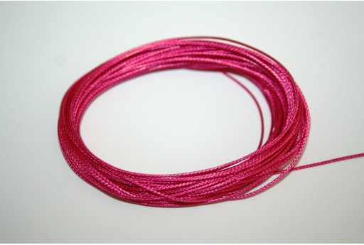 Fuchsia Waxed Polyester Cord 0,5mm - 12m