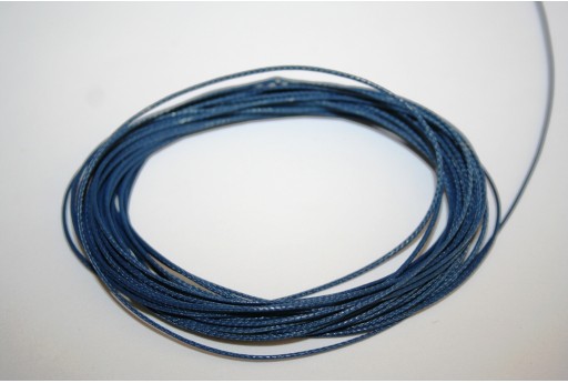 Blue Navy Waxed Polyester Cord 0,5mm - 12m
