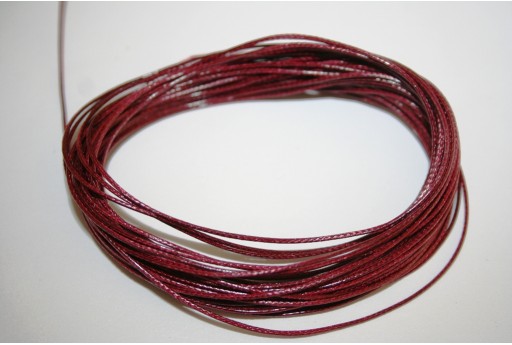 Bordeaux Waxed Polyester Cord 0,5mm - 12m