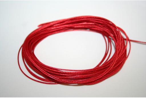 Red Waxed Polyester Cord 0,5mm - 12m
