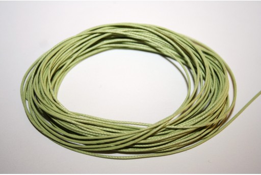 Light Green Waxed Polyester Cord 0,5mm - 12m