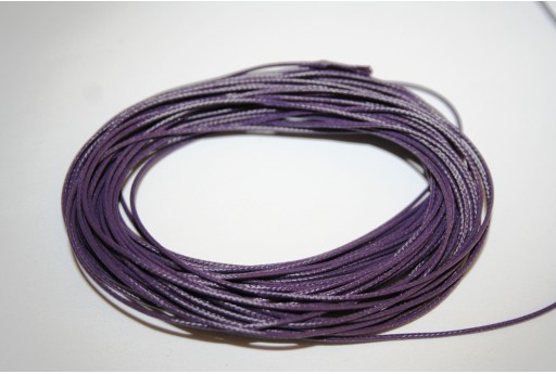 Dark Purple Waxed Polyester Cord 0,5mm - 12m