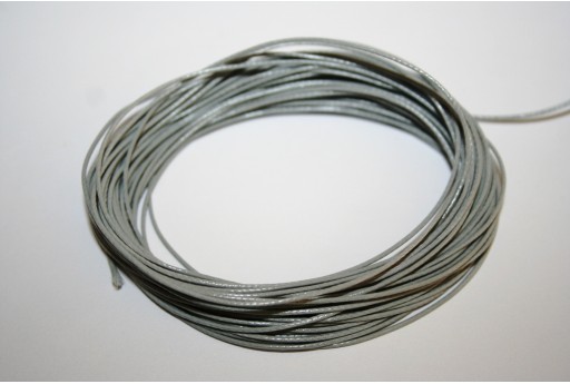 Light Grey Waxed Polyester Cord 0,5mm - 12m