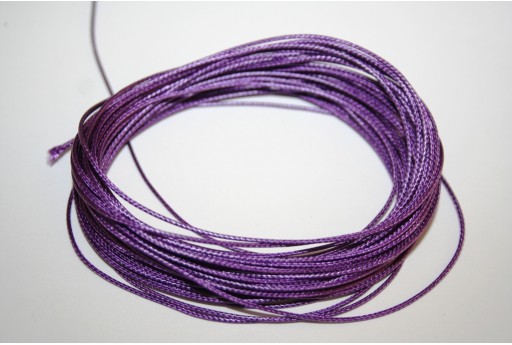 Purple Waxed Polyester Cord 0,5mm - 12m