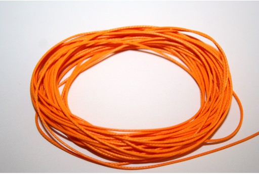 Orange Waxed Polyester Cord 0,5mm - 12m