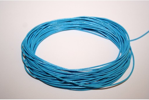 Sky Blue Waxed Polyester Cord 0,5mm - 12m