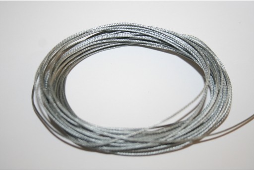 Silver Gray Waxed Polyester Cord 0,5mm - 12m