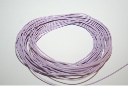 Lilac Waxed Polyester Cord 0,5mm - 12m