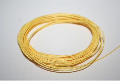 Yellow Waxed Polyester Cord 0,5mm - 12m