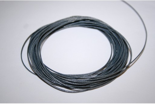 Grey Waxed Polyester Cord 0,5mm - 12m