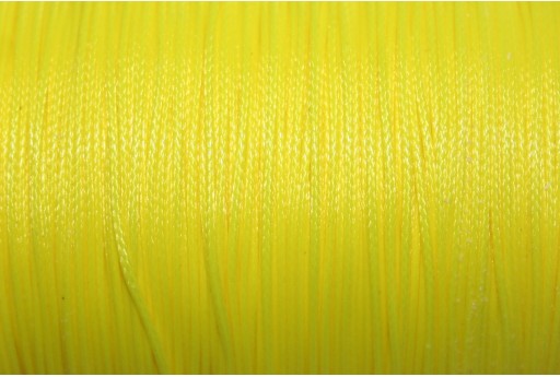 Neon Yellow Waxed Polyester Cord 0,5mm - 12m