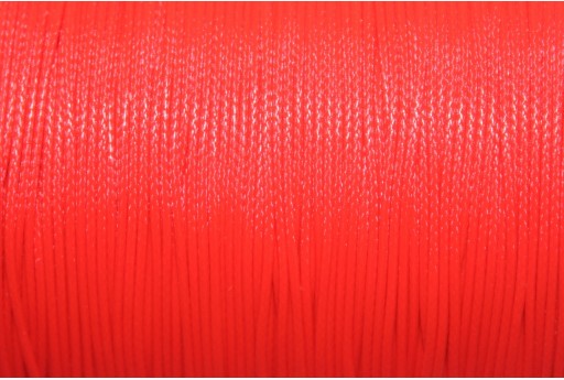Neon Orange Waxed Polyester Cord 0,5mm - 12m