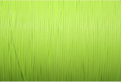 Neon Light Green Waxed Polyester Cord 0,5mm - 12m
